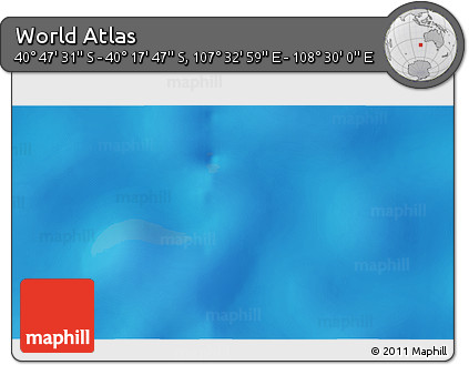 Physical 3D Map of the Area around 40° 32' 39" S, 108° 1' 30" E