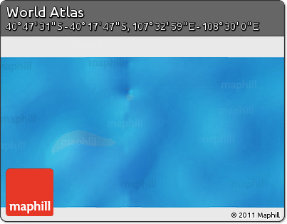 Physical 3D Map of the Area around 40° 32' 39" S, 108° 1' 30" E