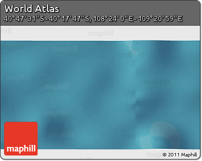Satellite 3D Map of the Area around 40° 32' 39" S, 108° 52' 30" E