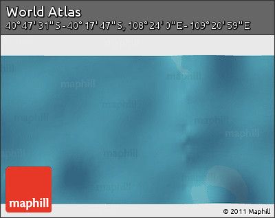 Satellite 3D Map of the Area around 40° 32' 39" S, 108° 52' 30" E