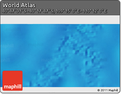 Physical 3D Map of the Area around 40° 32' 39" S, 109° 43' 29" E