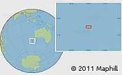 Savanna Style Location Map of the area around 40° 32' 39" S, 110° 34' 29" E