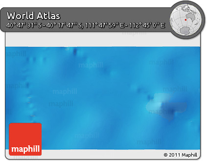 Physical 3D Map of the Area around 40° 32' 39" S, 112° 16' 30" E