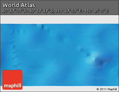 Physical 3D Map of the Area around 40° 32' 39" S, 112° 16' 30" E