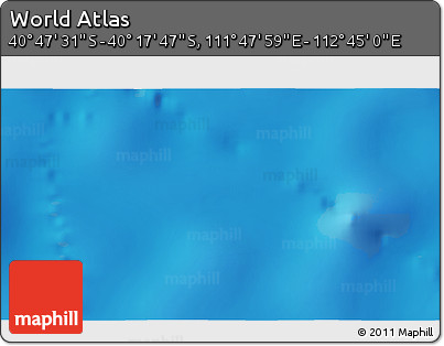 Physical 3D Map of the Area around 40° 32' 39" S, 112° 16' 30" E