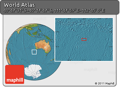 Satellite Location Map of the Area around 40° 32' 39" S, 112° 16' 30" E