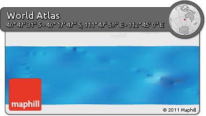 Physical Panoramic Map of the Area around 40° 32' 39" S, 112° 16' 30" E