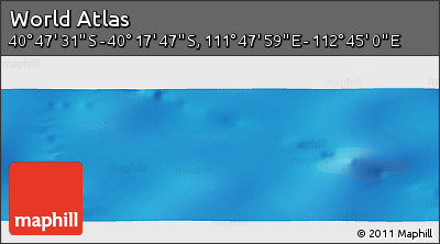 Physical Panoramic Map of the Area around 40° 32' 39" S, 112° 16' 30" E
