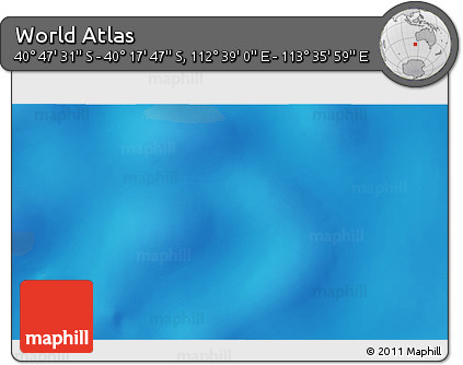 Physical 3D Map of the Area around 40° 32' 39" S, 113° 7' 30" E