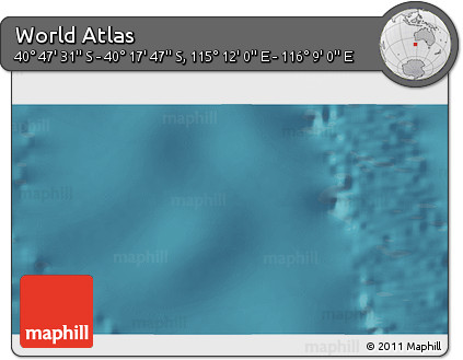 Satellite 3D Map of the Area around 40° 32' 39" S, 115° 40' 30" E