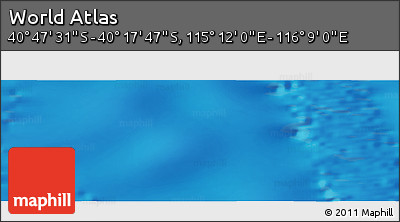 Physical Panoramic Map of the Area around 40° 32' 39" S, 115° 40' 30" E
