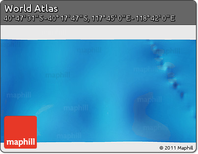 Physical 3D Map of the Area around 40° 32' 39" S, 118° 13' 29" E
