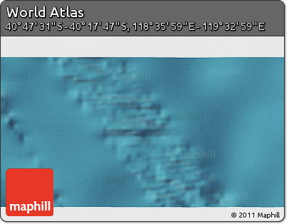 Satellite 3D Map of the Area around 40° 32' 39" S, 119° 4' 29" E