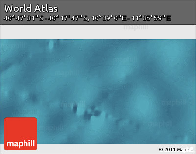 Satellite 3D Map of the Area around 40° 32' 39" S, 11° 7' 30" E