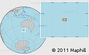 Gray Location Map of the area around 40° 32' 39" S, 121° 37' 30" E