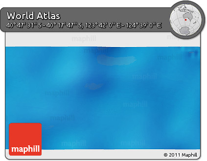 Physical 3D Map of the Area around 40° 32' 39" S, 124° 10' 30" E