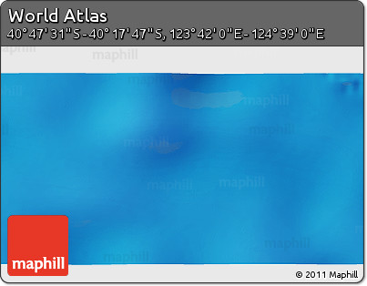 Physical 3D Map of the Area around 40° 32' 39" S, 124° 10' 30" E