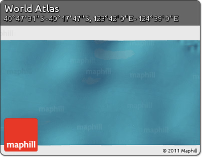 Satellite 3D Map of the Area around 40° 32' 39" S, 124° 10' 30" E