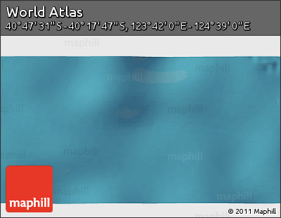 Satellite 3D Map of the Area around 40° 32' 39" S, 124° 10' 30" E