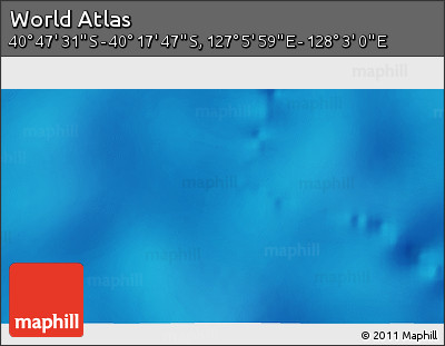 Physical 3D Map of the Area around 40° 32' 39" S, 127° 34' 30" E