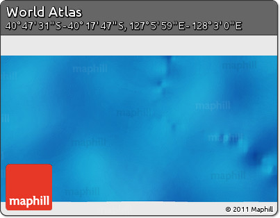 Physical 3D Map of the Area around 40° 32' 39" S, 127° 34' 30" E