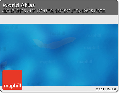 Physical 3D Map of the Area around 40° 32' 39" S, 128° 25' 30" E