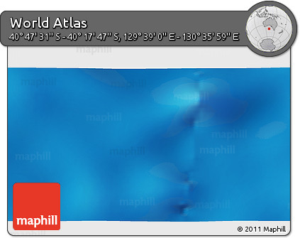 Physical 3D Map of the Area around 40° 32' 39" S, 130° 7' 30" E