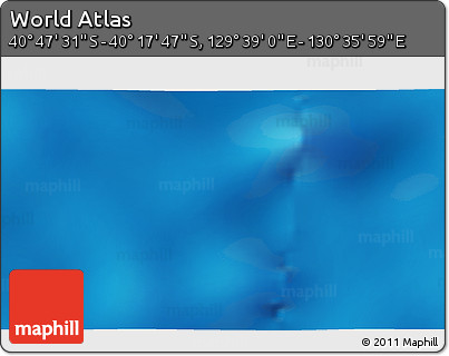 Physical 3D Map of the Area around 40° 32' 39" S, 130° 7' 30" E