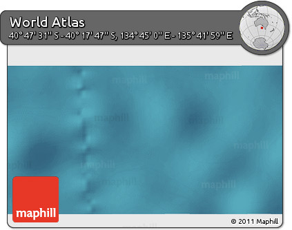 Satellite 3D Map of the Area around 40° 32' 39" S, 135° 13' 29" E