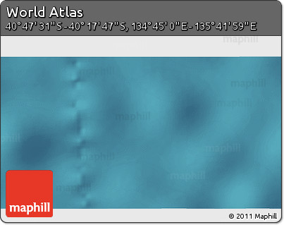 Satellite 3D Map of the Area around 40° 32' 39" S, 135° 13' 29" E