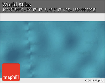 Satellite 3D Map of the Area around 40° 32' 39" S, 135° 13' 29" E