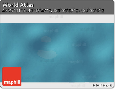 Satellite 3D Map of the Area around 40° 32' 39" S, 136° 4' 29" E