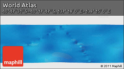 Physical Panoramic Map of the Area around 40° 32' 39" S, 137° 46' 30" E