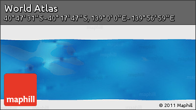 Physical Panoramic Map of the Area around 40° 32' 39" S, 139° 28' 29" E