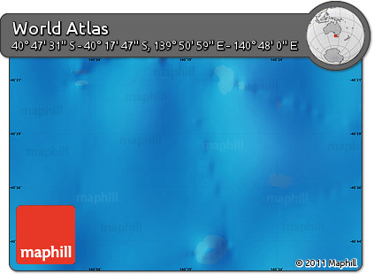 Physical Map of the Area around 40° 32' 39" S, 140° 19' 29" E