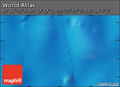 Physical Map of the Area around 40° 32' 39" S, 140° 19' 29" E