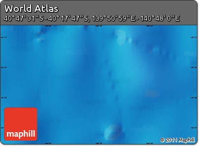 Physical Map of the Area around 40° 32' 39" S, 140° 19' 29" E