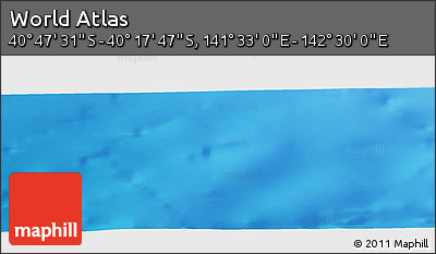 Physical Panoramic Map of the Area around 40° 32' 39" S, 142° 1' 30" E