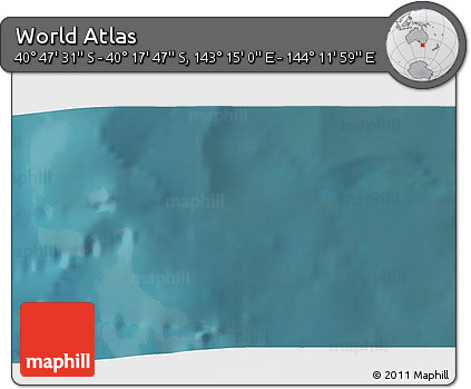 Satellite 3D Map of the Area around 40° 32' 39" S, 143° 43' 29" E