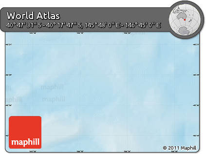 Physical Map of the Area around 40° 32' 39" S, 146° 16' 30" E