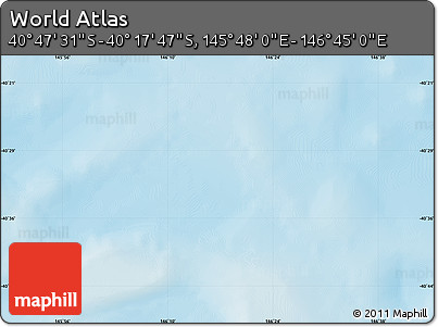 Physical Map of the Area around 40° 32' 39" S, 146° 16' 30" E