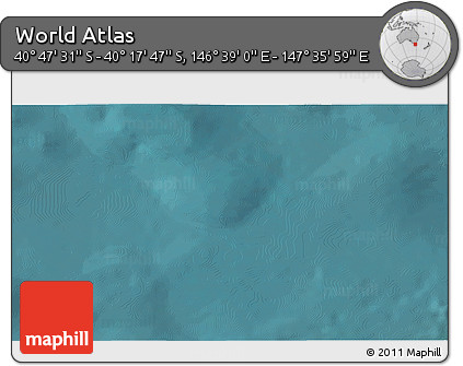Satellite 3D Map of the Area around 40° 32' 39" S, 147° 7' 30" E