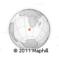 Outline Map of the Area around 40° 32' 39" S, 14° 31' 30" E, rectangular outline