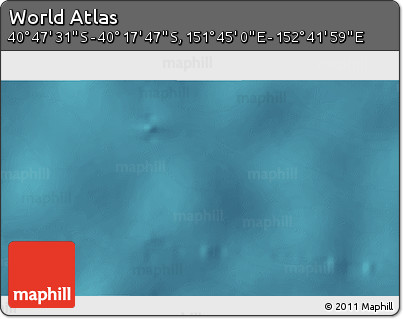 Satellite 3D Map of the Area around 40° 32' 39" S, 152° 13' 29" E