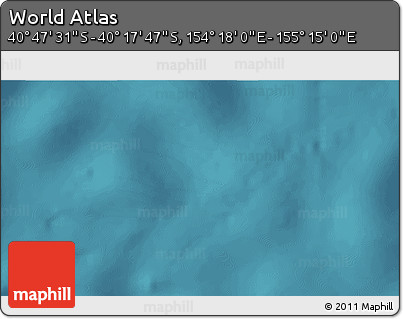 Satellite 3D Map of the Area around 40° 32' 39" S, 154° 46' 30" E