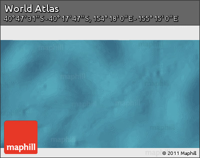 Satellite 3D Map of the Area around 40° 32' 39" S, 154° 46' 30" E