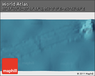 Satellite 3D Map of the Area around 40° 32' 39" S, 156° 28' 29" E