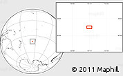 Blank Location Map of the area around 40° 32' 39" S, 157° 10' 30" W