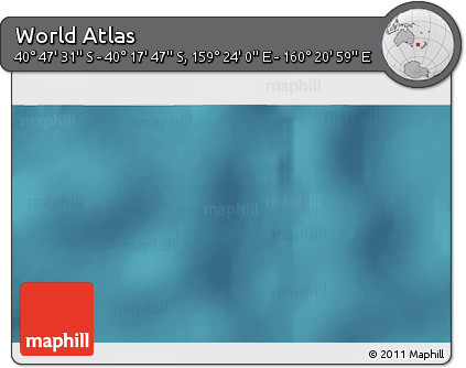 Satellite 3D Map of the Area around 40° 32' 39" S, 159° 52' 30" E