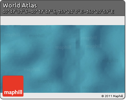Satellite 3D Map of the Area around 40° 32' 39" S, 159° 52' 30" E
